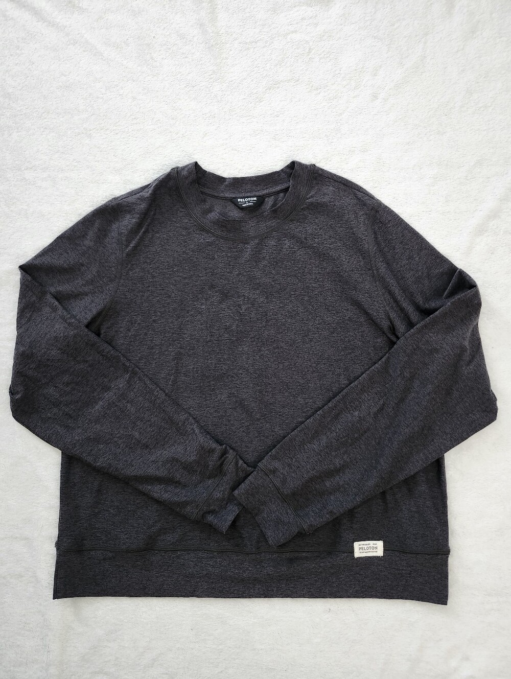 Peloton Heather Charcoal Grey Pullover Crewneck Sweatshirt Large Activewear